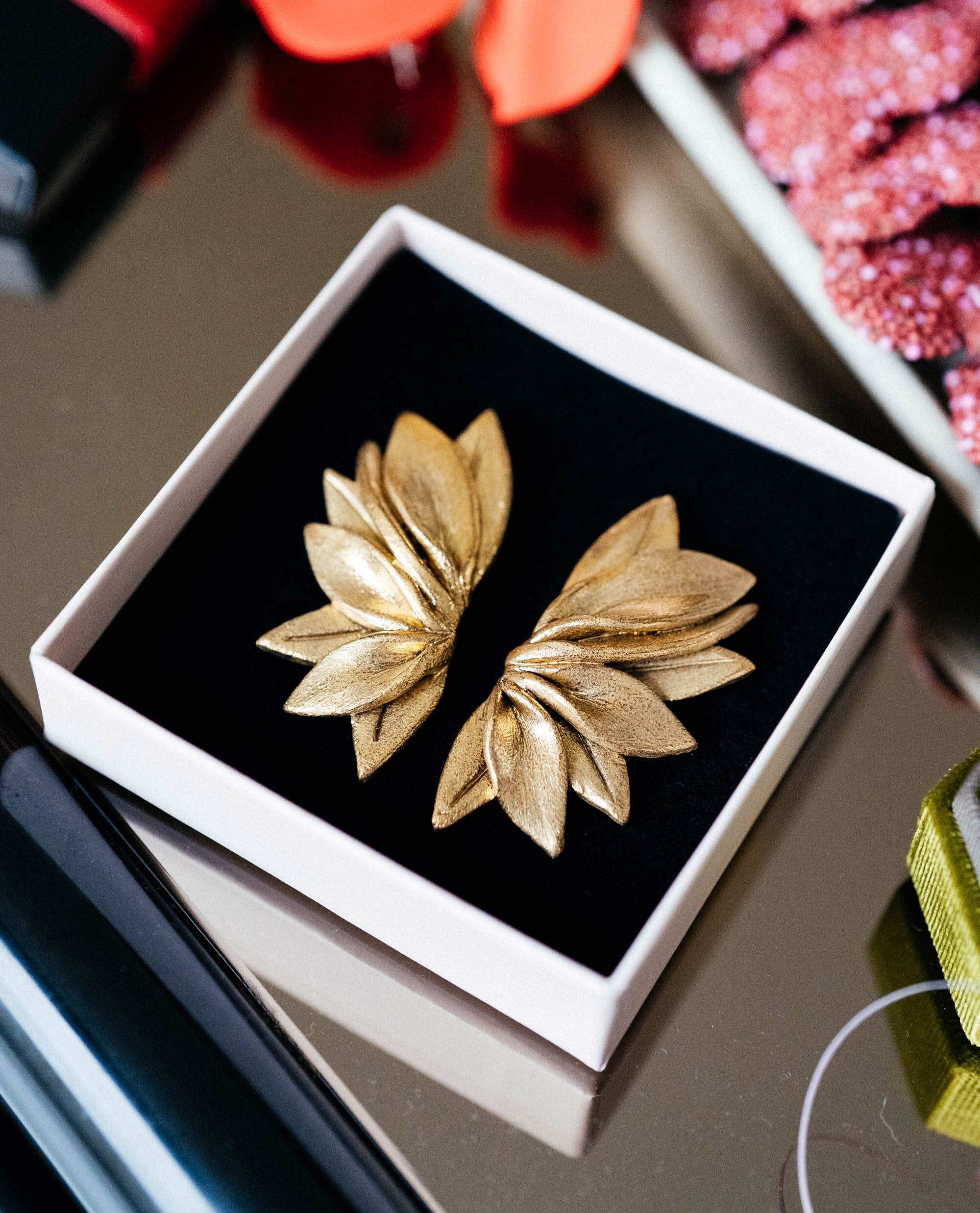 boucles d'oreilles vieil or Rio