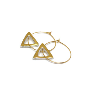 boucles d'oreilles créoles Triangle d'or